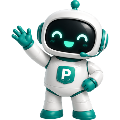 Bizz - mascot pembantu operasi PocketBizz, melambai tangan.
